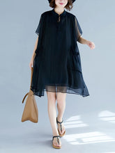 Plus Size Light Chiffon Strap Mini Dresses